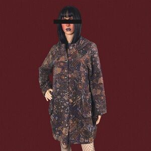 Paisley print Korean quilt coat